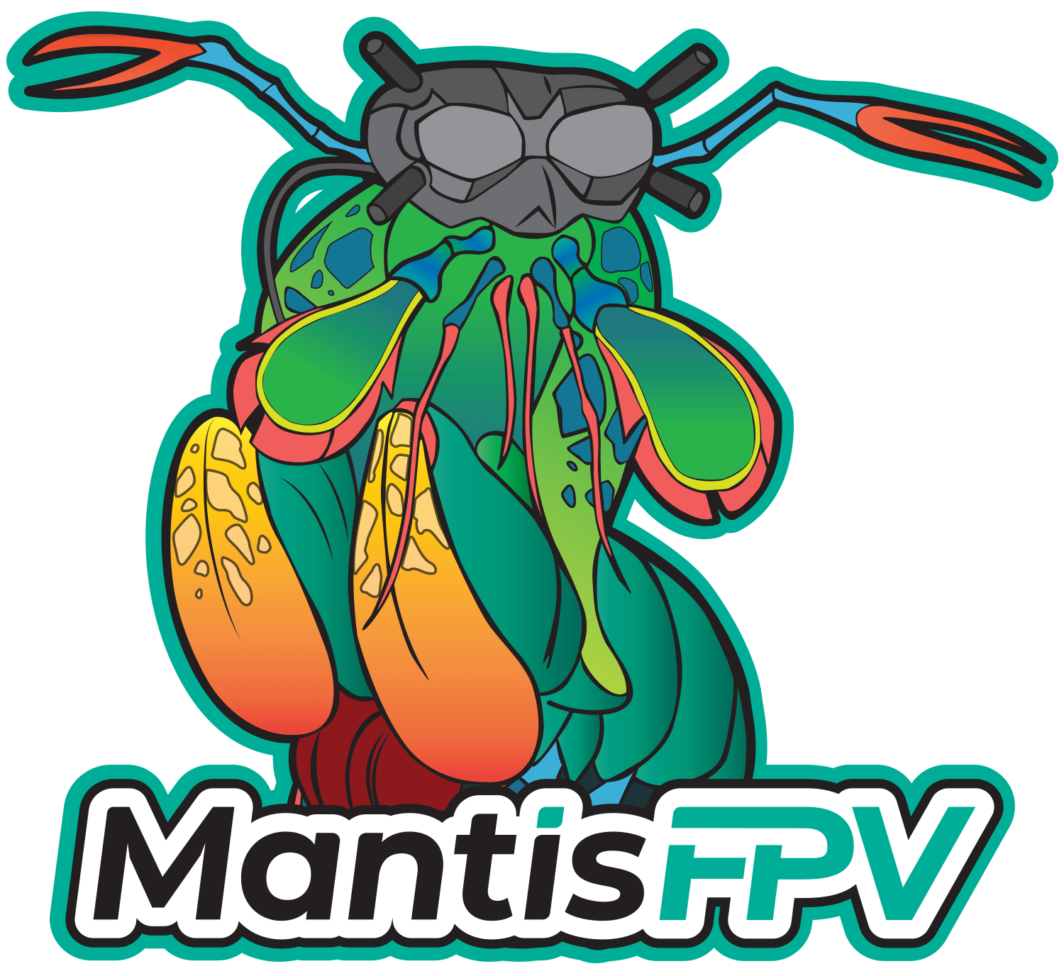 MantisFPV logo sticker mascot 1500w 2021